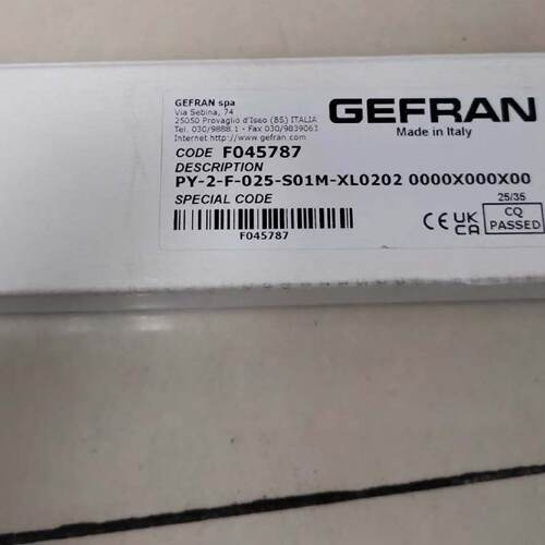 议价GEFRAN杰弗伦F045787位移感测器，PY-2-F-025-S01M-XL0202，