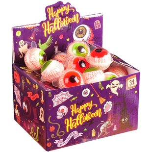 创意球形3d球形眼珠子流心夹心软糖眼球爆浆软糖可爱万圣节糖果