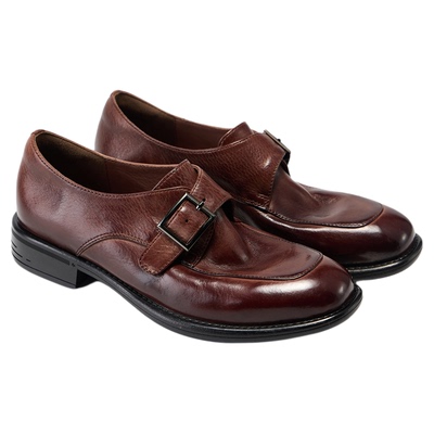 fed粗跟小皮鞋春季新款女鞋英伦风真皮鞋一脚蹬乐福鞋S1111-ZZ067