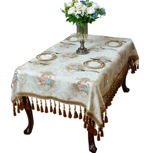 欧式茶几桌布布艺长方形客厅家用餐桌布钢琴正方形台布桌垫圆桌大