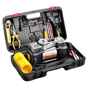 车载双缸充气泵带灯车用智能打气泵汽车便携充气泵打气筒12V数显