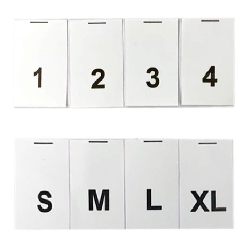 1.5*2.5cm 数字水洗标工号标服装衣服尺码编号标合成带耐水洗布标