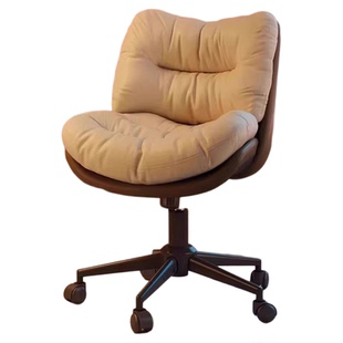 家用电脑椅卧室书房书桌椅奶油风化妆椅子办公升降舒适转椅简约凳