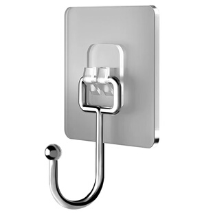 不锈钢加大挂钩墙上自粘超强力不掉免打孔多功能厨房宿舍重物粘钩