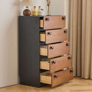 Nook7th 中古风实木五斗柜床尾收纳置物储物客厅复古抽屉玄关柜柜