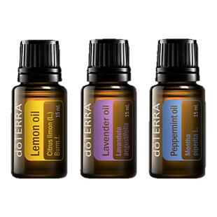 正品doTERRA多特瑞精油基础套装入门三件套含柠檬薄荷薰衣草各15m