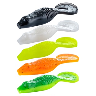 路亚卷尾软饵濒死翻滚下沉鱼饵6cm/10cm卷尾软鱼仿生假饵新款软虫