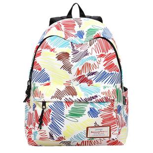 Bansusu.彩色双肩包女韩版背包女双肩时尚旅行包大容量男女书包