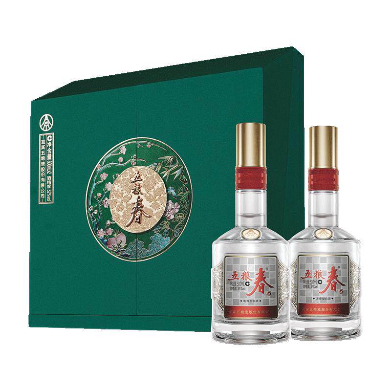【父亲节礼物】五粮春菁萃礼盒52度500mL*2白酒礼盒五粮液