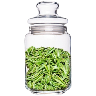 密封罐玻璃瓶子透明小茶叶罐子带盖家用厨房食品杂粮收纳盒储物罐