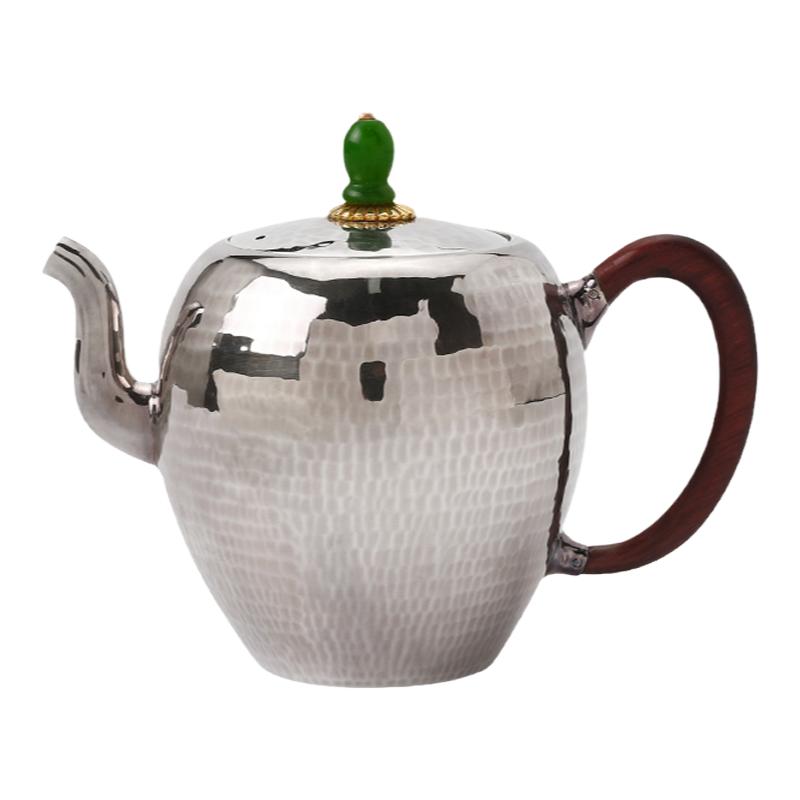 美人肩纯银纯手工泡茶壶