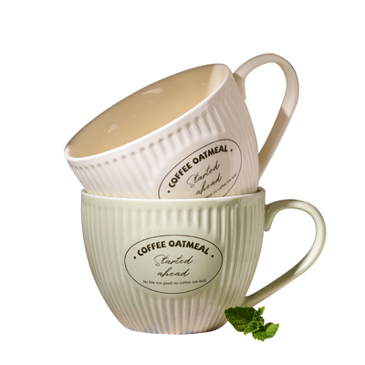 大容量陶瓷燕麦杯家用牛奶早餐杯