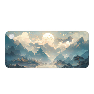 鼠标垫大号国风山水桌垫游戏专用键盘垫定制电脑办公滑鼠垫家用