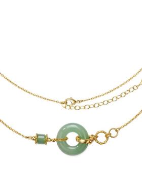 MGS/曼古银富竹项链925银东陵玉平安扣吊坠颈链国风2025年设计款