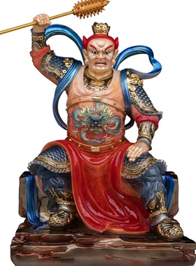 监斋菩萨汉白玉神像摆件