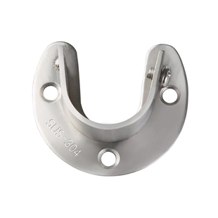 衣柜挂衣杆固定配件横杆固定托加厚不锈钢法兰座晾衣杆固定座卡扣