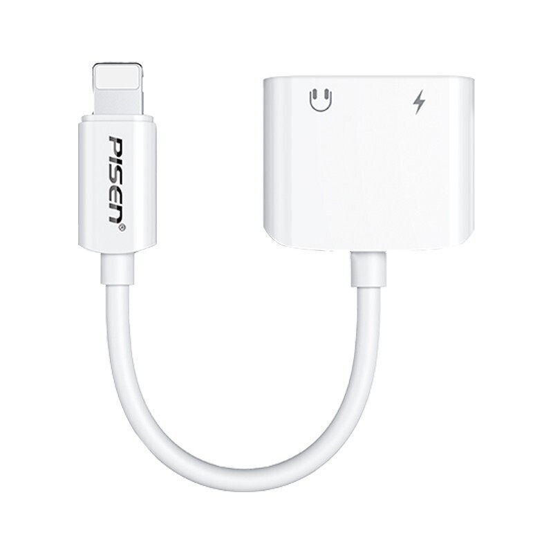 品胜适用苹果耳机转接头3.5mm充电转换器手机听歌二合一iPhone14直播13专用12分线器16语音15声卡U盾17音