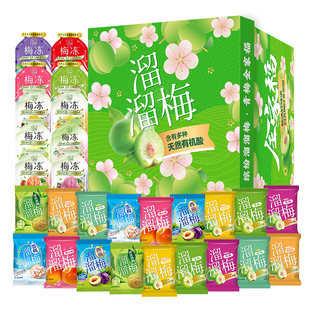 溜溜梅528g全家福礼盒装青梅混合口味零食大礼包混合装梅冻一整箱