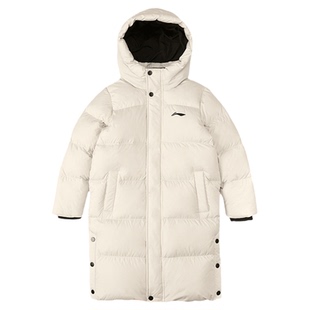 李宁儿童羽绒服长款男童女童加厚连帽保暖外套大绒子高充绒量上衣