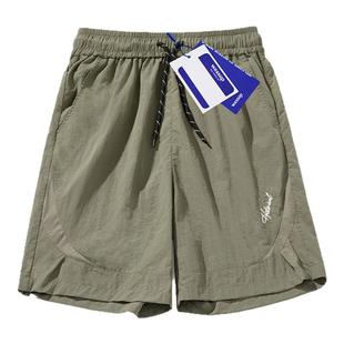 WASSUP户外休闲五分裤男夏季百搭宽松速干运动短裤美式沙滩泳裤子