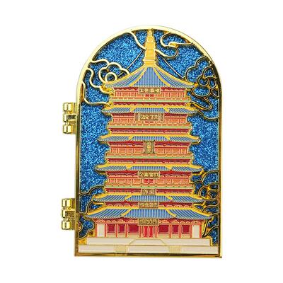 密密主应县木塔翻盖金属冰箱贴