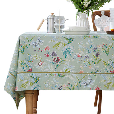 美式田园风轻奢茶几长方形餐桌布