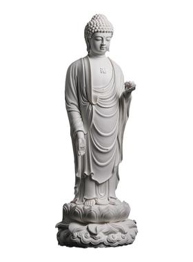 戴玉堂林建平陶瓷摆件《阿弥陀佛》德化白瓷佛像供奉家用家居饰品