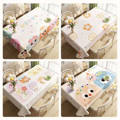 多巴胺桌布防水防油免洗防布奢高级台布长方形餐桌感新款烫2025轻