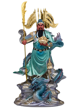 树脂关公武财神桌面摆件