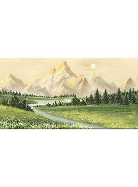 日照金山客厅装饰画沙发背景墙画