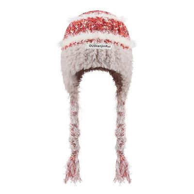 法国蒙田民族风针织护耳毛线帽