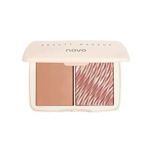 碎金梅子!novo双色腮红盘高光修容一体盘爆闪收缩色2026新款爆款