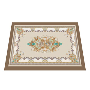 泰绣免洗地垫欧式复古防滑脚垫入户门皮革地垫家用进门垫门口地毯