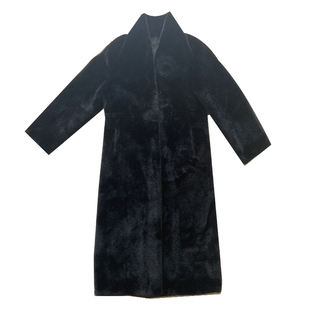 华洋貂皮大衣中长款女毛绒外套立领冬季2025新款黑色仿水貂绒皮草