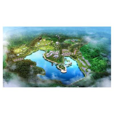 3d园林景观绿化室外建筑厂区平面施工鸟瞰效果图规划方案设计制作