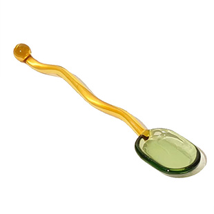 O.RoseLif 糖果彩色玻璃咖啡勺子长柄搅拌甜品透明创意可爱高颜值