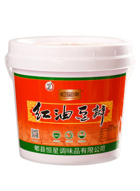 恒星牌郫县产红油豆瓣酱6kg桶装