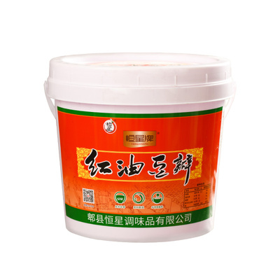 恒星牌郫县产红油豆瓣酱6kg桶装