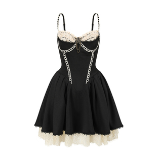 LaceMade 恶女凯特 法式小黑裙鱼骨吊带裙连衣裙生日轻礼服蓬蓬裙