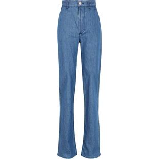 [经典款]Rag＆Bone 女高腰直筒牛仔裤