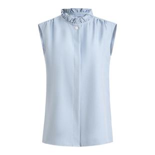 大洪官方严选店叠穿神器内搭荷叶领无袖衬衫小背心蕾丝百搭打底衫