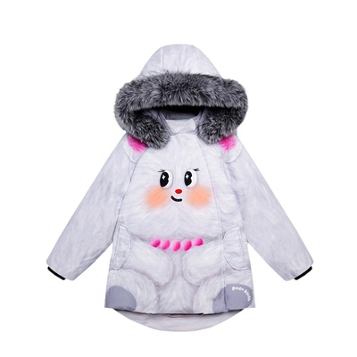 pocoblush毛绒绒大脸猫鹅绒服