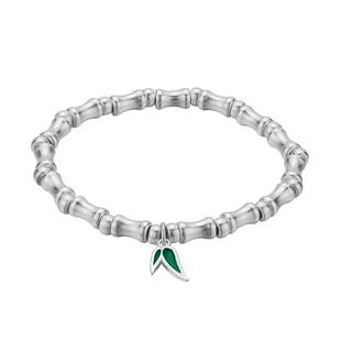 九乐足银999古法传承竹节手链步步高升竹报平安纯银手串送女友礼