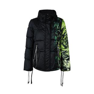 【秒杀】sdeer圣迪奥撞色晕染拉链绑带短款羽绒服S21482496