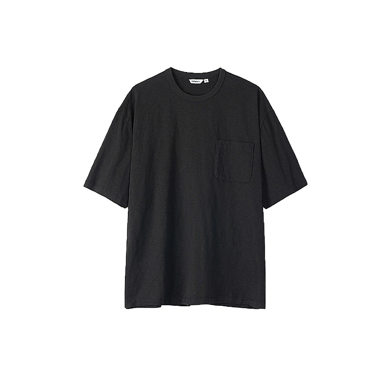 水洗做旧粗纺简约百搭短袖T恤