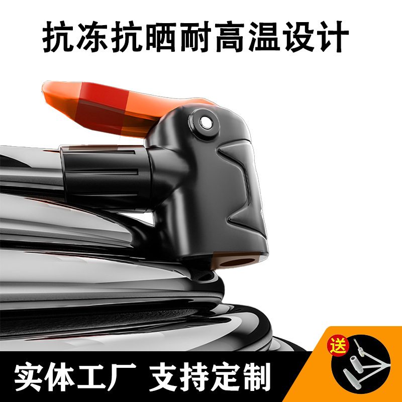打气筒现货汽车电动车迷你高压打气筒打气筒多功能气嘴便携式