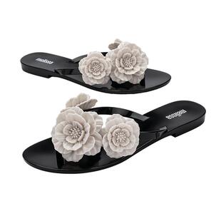 【吴千语同款】Melissa梅丽莎女夏山茶花平底人字拖鞋35704&33961