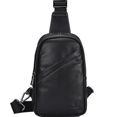 暇步士胸包男简约单肩真皮多功能