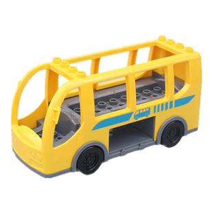 大颗粒积木配件货车汽车工程车警车消防车零件儿童拼装玩具散件