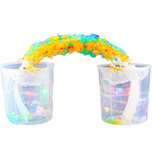 探询雪花彩虹结晶纸片开花魔法趣味科学实验制作物理化学生幼儿园